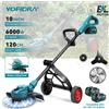 YOFIDRA Tagliaerba Elettrico Senza Spazzole da 10 Pollici 6000W 58000RPM, Rasaerba Pieghevole da Giardino, Utensile Elettrico Compatibile con Batteria Makita