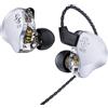 CCZ SOLO DC02 Auricolari IEM HiFi Aggiornati con Cavo 4N OFC, Doppio Circuito Magnetico DD, Diaframma Composito PU+PET, Scocca in Metallo, Vestibilità Confortevole per Gaming, Sport, Trasmissioni e