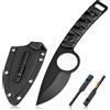 DRACHENADER Coltello Piccolo con Fodero, Coltello Full Tang in Acciaio Inossidabile di Alta Qualità, Coltelli EDC da Campeggio e Outdoor per Uomo