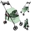 NONE Passeggino/Carrello Pieghevole 2-in-1 per Cani e Gatti con Culla Rimovibile, Passeggino da Viaggio per Animali Domestici fino a 10 kg, Acciaio, 50 x 70 x 95 cm