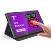 Eyoyo - Monitor da viaggio HD portatile con display IPS da 7 pollici, risoluzione 1024×600, touchscreen capacitivo a 5 punti e porta HDMI/USB-C; secondo schermo esterno per