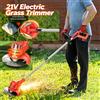 NONE Tagliaerba Elettrico 21V con Batteria, Decespugliatore Telescopico per Giardino, Tagliabordi Portatile Ricaricabile