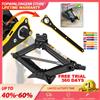 BRIEFNESS Martinetto a forbice da 2 tonnellate per auto con cricchetto - Sollevatore a forbice per auto in acciaio resistente antiruggine, salvaspazio, sollevamento 11-39 cm, attrezzi per auto, furgoni, SUV,