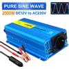 Foval Inverter a Onda Sinusoidale Pura LVYUAN da DC 2V/24V a AC 230V con Presa EU e USB, Convertitore di Potenza 1000W/1200W/2000W per Elettrodomestici