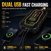 Soulor Nuovo Avviatore d'Emergenza per Auto 5 in 1 2026 — 1200A 12V, Gonfiatore Pneumatici 150PSI, Ricarica Rapida 10000mAh, LED Stroboscopico SOS a 3 Modalità, Booster di Emergenza con Doppie Porte USB