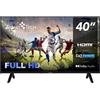 SMARTTECH Smart Tech 40FH01K 40 Pollici Full HD Smart TV - Whale OS, HDR10, WiFi, Bluetooth, DVB-T2/S2/C, 3 HDMI, 2 USB, Dolby Digital Plus, VESA 200x200