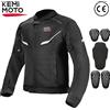 KEMITOUR KEMIMOTO Giacca da moto CE da uomo, abbigliamento da motociclista estivo traspirante con set di 5 protezioni, interni in morbida rete, abbigliamento da motocross, per ciclismo fuoristrada e