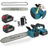 HGTUGO Motosega Elettrica Brushless 16'' 21V 4000mAh a Batteria Senza Fili con Display Digitale, Lubrificatore Automatico e Tensionamento Catena Senza Attrezzi per Potatura Alberi