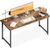 Coleshome Scrivania Coleshome, tavolo da scrivania per computer 140X50 cm, tavolo da studio e postazione di lavoro, tavolo da ufficio per studio, ufficio, camera da letto