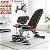 NONE Panca Multifunzionale Regolabile per Pesi, Pieghevole, Robusta, per Sit-up, Attrezzatura per Allenamento Completo del Corpo per Palestra Domestica
