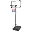 NONE Canestro da Basket Portatile Regolabile in Altezza 170-213cm con Ruote, per Interni ed Esterni, per Giovani e Adulti
