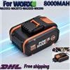 Ddadache Batteria di ricambio agli ioni di litio da 20V 8000mAh per WORX WA3551 WA3551.1 WA3553 WA3641 WX373, batteria ricaricabile per utensili