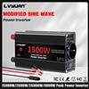 Foval Inverter di Potenza a Onda Sinusoidale Pura LVYUAN 1500W/2600W/4000W/6000W di Potenza di Picco, Convertitore da DC 12V a AC 220V 50Hz, Inverter di Tensione per Auto con Doppie Porte USB, Presa EU,