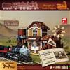 barweer Set di Blocchi da Costruzione Stazione Ferroviaria Occidentale, Modello Modulare di Città, Kit di Mattoncini, Ornamento per Casa, Giocattoli Creativi, Regalo per Adulti, 3885 Pezzi