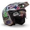 UFO CASCO DA TRAIL UFO SHERATAN GRAFICO GRIGIO DECORATO 22.06