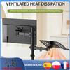 zollor Supporto per Monitor e Laptop da 13-27 Pollici con Installazione a Morsetto 90° ° Supporto per gestione cavi da scrivania in acciaio laminato a freddo, salvaspazio, rotante, capacità fino a 8 kg