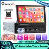 Podofo Autoradio 1Din con Schermo Touch Retrattile da 7'', Lettore MP5, Mirror Link, Bluetooth, EQ, FM, Telecamera Posteriore