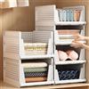 NONE Organizzatore per Armadio Pieghevole in 5 Pezzi, Scatola Contenitore Impilabile in Plastica per Vestiti, Organizer per Cassetti per Camera da Letto, Armadio, Spogliatoio