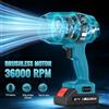 HGTUGO Soffiatore Elettrico Turbo Brushless 36000rpm, Ventilatore a Getto 120km/h, Asciugatore per Auto, Strumento per Soffiare Neve e Polvere, Compatibile con Batteria Makita 21V