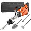 SucceBuy Martello Demolitore Elettrico 2200W, Martello Demolitore Professionale 1350 BPM, Demolitore per Calcestruzzo con 6 Scalpelli per Scavo