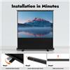 NONE Schermo per proiettore da 80 pollici, display portatile da interno ed esterno con supporto da pavimento 4:3 e 16:9, in lega di alluminio e fibra di vetro bianca antirughe, 4K 8K HD 3D HDR, per home