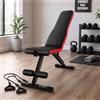 NONE Panca per Allenamento Pieghevole a 7 Livelli Regolabili, Struttura in Acciaio Resistente, Panca Multifunzionale per Manubri, Panca Fitness Ergonomica con Supporto per la Colonna Vertebrale per