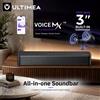 ULTIMEA Soundbar Compatta 120W 2.1ch per TV, Subwoofer Integrato da 3 Pollici, Bluetooth ® Soundbar TV 5.4, Altoparlanti con Controllo App, OPT/AUX/Montaggio a Parete