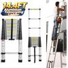 DayPlus Scala Telescopica 4.4M (14.4FT) Multiuso in Alluminio Pieghevole, Scala Estensibile Portatile per Soffitta, Leggera per Lavori, Capacità 150kg, Argento