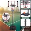 NONE Canestro da basket portatile, regolabile in altezza da 170-213 cm, con ruote, design serigrafato rosso, adatto per uso interno/esterno, per giovani/adulti