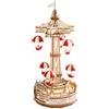 Robotime ROKR Parachute Tower DIY Carillon Musicale Movibile Parco Divertimenti Magico per Bambini Regali di Compleanno e Natale Puzzle 3D in Legno