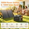 CHUBAN Generatore Solare 500W con Pannello Solare Pieghevole Impermeabile 100W Opzionale, Stazione di Accumulo Energetico Portatile per Uso Fuori Rete