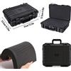 NONE Scatola organizer per strumenti multifunzione, custodia rigida in PP resistente per strumenti, droni, attrezzi, impermeabile, antipolvere, resistente agli urti, include spugna quadrata pretagliata
