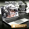 NONE Laptop Intel 15.6" con Windows 11, Core I9-9900, 16GB RAM, 1TB SSD, Notebook per Ufficio con Sblocco Impronte Digitali
