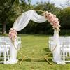 NONE Arco circolare in metallo per matrimoni, arco rotondo per palloncini, arco dorato per fiori, decorazione fai da te per feste, baby shower