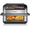 sinaopus Friggitrice ad Aria Senza Olio Sinaopus 10L con Doppio Cestello, Friggitrice ad Aria XXL con Finestra LED Touch