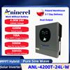 Aninerel Inverter Solare Ibrido Aninerel 4.2KW 24V 2KW 12V Off-Grid 220V Onda Pura con Regolatore di Carica Solare MPPT Integrato PV 60-500VDC