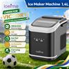 LOEFME Macchina per il ghiaccio portatile 1.4L 12kg/24H, Macchina per cubetti di ghiaccio rapida con autopulizia, per casa, cucina, ufficio, campeggio, camper, feste, bar, Macchina automatica per la