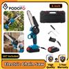 NONE Podofo Motosega Elettrica Senza Fili da 6 Pollici con Motore Brushless, Alimentata a Batteria 18V, Mini Motosega Portatile per Taglio Legno, Giardino, Potatura Alberi, Fai-da-Te