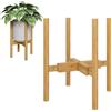 Bamworld supporto per fiori, sgabello per fiori, sgabello per piante, finitura naturale, regolabile in larghezza e altezza, resistente alle ribaltamenti, adatto a tutti i tipi di vasi, altezza 32 cm