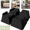 NONE 4 Pezzi di Rialzi per Mobili, Altezza 7,5 Cm/10 Cm/15 Cm, Rialzi a L per Letto, Divano, Tavolo, Sedia e Scrivania, Rialzi Antiscivolo per Letto, Rialzi per Tavolo, Rialzi per Divano, Capacità di