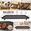 NONE Griglia Elettrica 68x28cm per Barbecue all'Aperto, Campeggio e Giardino, 1500W 0-250 ℃ Griglia BBQ da Tavolo in Lega di Alluminio Antiaderente a 5 Livelli con Beccuccio di Scarico Olio e Supporto