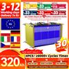 PWOD Batteria LiFePO4 320Ah 3.2V, 8000 cicli, con kit di compressione, modulo batteria al litio ferro fosfato, kit di supporto per assemblaggio, telaio per auto-assemblaggio solare.