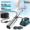 YOFIDRA Pompa Elettrica Potente 50-80 L/min, Pompa Olio, Pistola di Rifornimento, Pompa Sommergibile per Auto Compatibile con Batteria Makita 21V