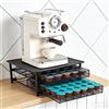 ELOOLE Cassetto Portacapsule Caffè a 2 Livelli, Contiene ~72 Capsule Dolce Gusto, Organizzatore per Capsule e Bustine di Tè, per Scrivania, Ufficio e Casa