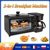 ELOOLE Macchina per Colazione Multifunzione 3 in 1: Tostapane, Macchina per Caffè e Piastra, Elettrodomestico da Cucina per Casa
