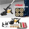 NONE Levigatrice Elettrica da Parete 3800W, Smerigliatrice Manuale per Superfici Grezze, Set Levigatrice per Calcestruzzo a 4 Teste, 0-6000 RPM, Macchina per Intonacatura Pareti, Levigatrice per Superfici