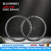 ELITEWHEELS Ruote in Carbonio ELITEWHEELS per Freni a Disco 700C, Set Ruote Bici da Corsa ENT Qualità UCI con Bloccaggio Centrale