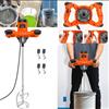 NONE Miscelatore Elettrico Arancione da 2500W per Intonaco, Malta e Vernice con 6 Velocità