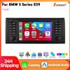 NONE Autoradio Multimediale Android 14 da 7 Pollici per BMW Serie 5 E39 con Carplay, 4G, Wifi, GPS, RDS, DVD, Stereo DSP