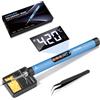 NONE Saldatore USB con Display Digitale, Schermo LCD, Supporto e Pinzette Curve, Set Completo Deluxe, Uso Multiuso